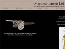 Tablet Screenshot of matthewbartonltd.com